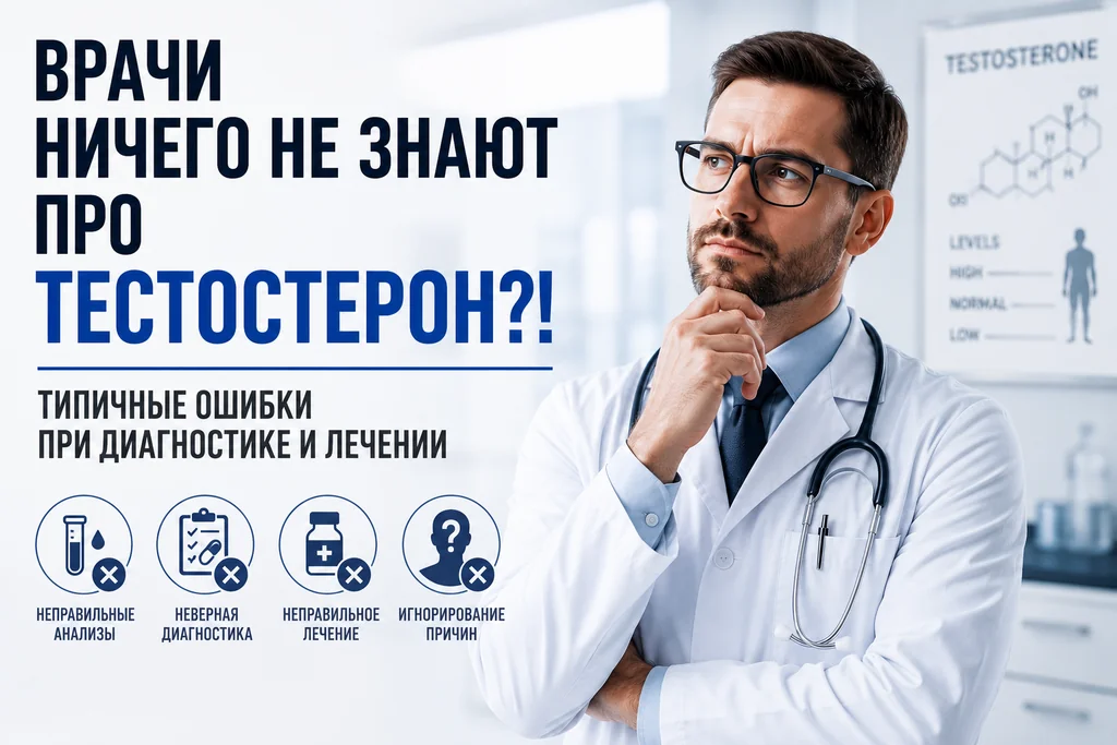 Топ-5 ошибок при диагностике и лечении дефицита тестостерона