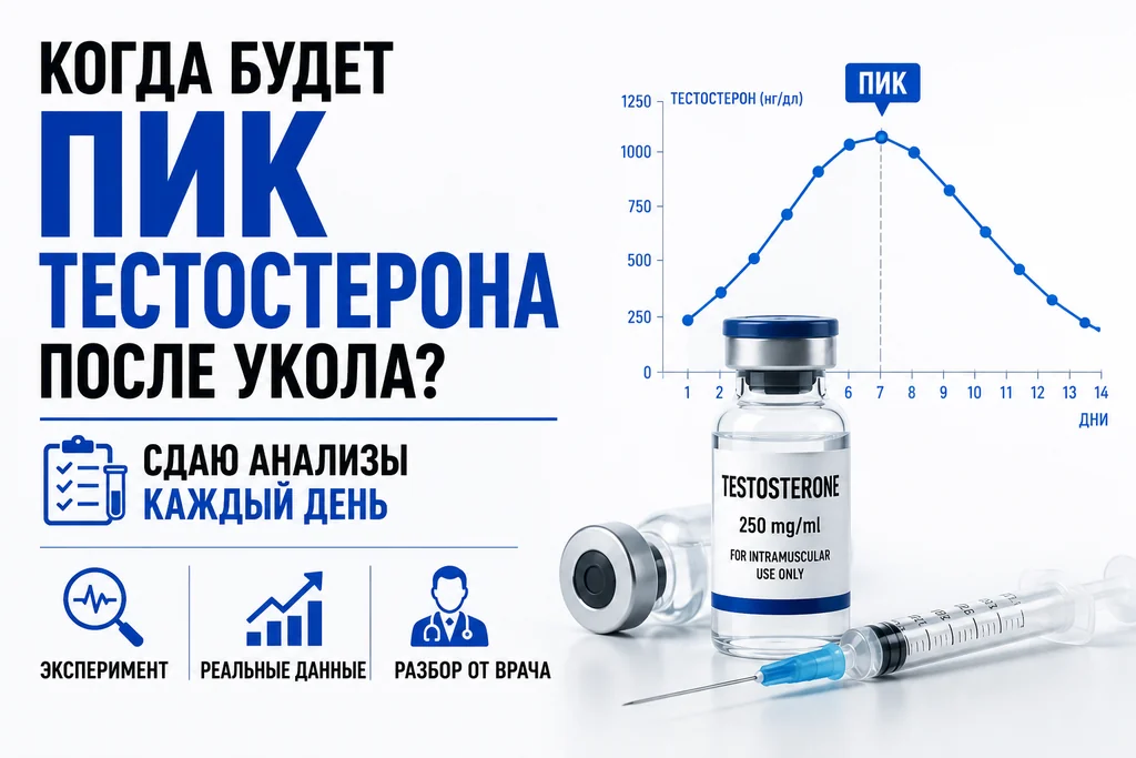 Как действует тестостерон после инъекции: практический анализ пиков