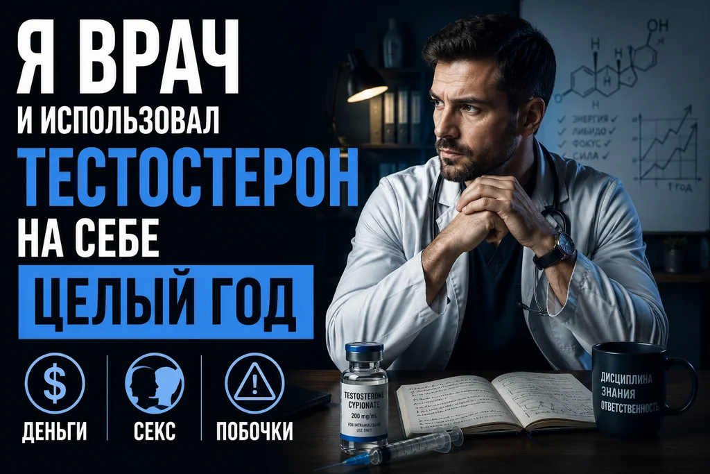 Я врач и использовал тестостерон на себе целый год. Деньги, секс, побочки.